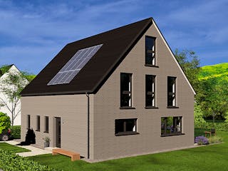 Massivhaus HAUSKONZEPT Klassik von Splietker Bau, Satteldach-Klassiker Außenansicht 3