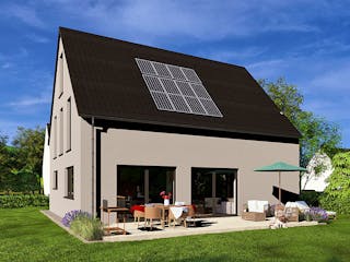 Massivhaus HAUSKONZEPT Klassik von Splietker Bau, Satteldach-Klassiker Außenansicht 7