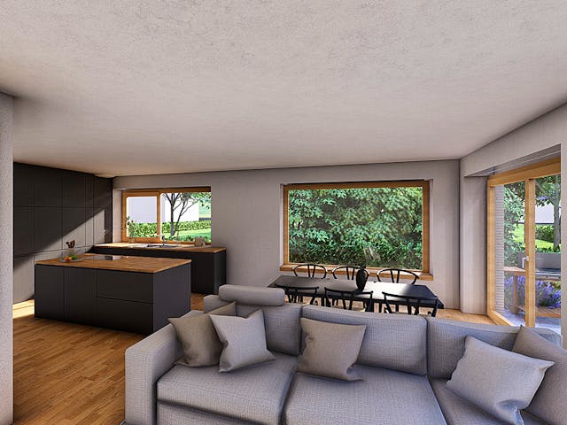Massivhaus HAUSKONZEPT Mitwachsend von Splietker Bau, Satteldach-Klassiker Innenansicht 2