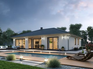 Massivhaus Bungalow BGL 120 von SR System Schlüsselfertig ab 275500€, Bungalow Außenansicht 1