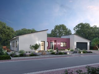 Massivhaus Bungalow BGL 168 von SR System Schlüsselfertig ab 355500€, Bungalow Außenansicht 2