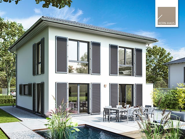 Massivhaus Stadtvilla Pura von Kern-Haus Schlüsselfertig ab 366900€, Stadtvilla Außenansicht 1
