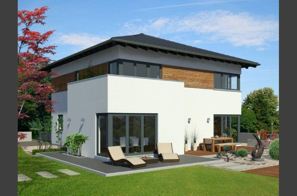 Fertighaus Stadtvilla schön² von Meisterstück-HAUS, Stadtvilla Außenansicht 1