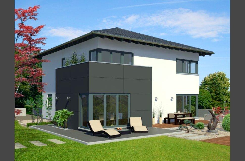 Fertighaus Stadtvilla schön² von Meisterstück-HAUS, Stadtvilla Außenansicht 2