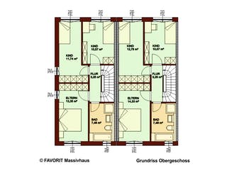 Massivhaus Stella E141/M146 von FAVORIT Massivhaus, Cubushaus Grundriss 2