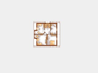 Massivhaus Stilhaus von Wagener Systemhausbau Schlüsselfertig ab 349000€, Satteldach-Klassiker Grundriss 1
