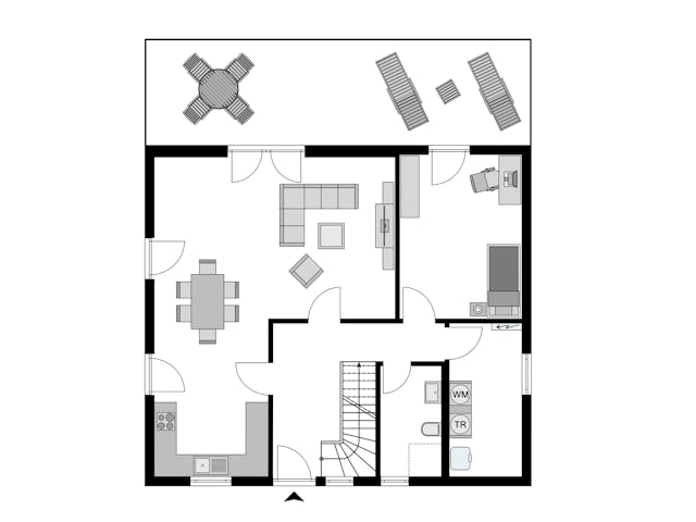 Fertighaus Work-Life-Edition FAMILY I 173 von STREIF Haus, Satteldach-Klassiker Grundriss 1