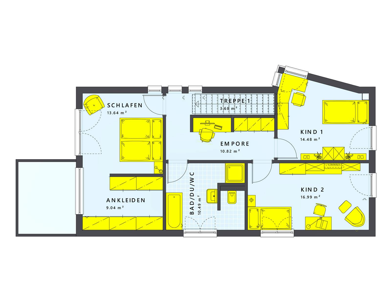 Fertighaus SUNSHINE 156 V3 von Living Fertighaus Schlüsselfertig ab 380160€, Cubushaus Innenansicht 2