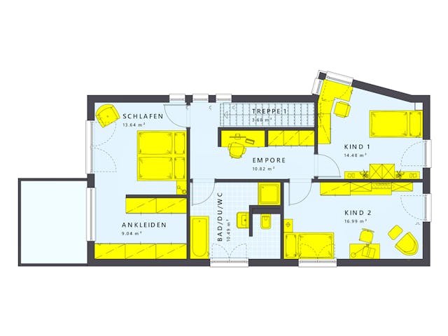 Fertighaus SUNSHINE 156 V3 von Living Fertighaus Schlüsselfertig ab 380160€, Cubushaus Innenansicht 2