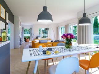 Fertighaus SUNSHINE 165 V7 von Living Fertighaus Schlüsselfertig ab 392077€, Cubushaus Innenansicht 1