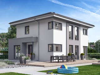 Fertighaus SUNSHINE 125 V6 von Living Fertighaus Schlüsselfertig ab 328217€, Stadtvilla Außenansicht 1