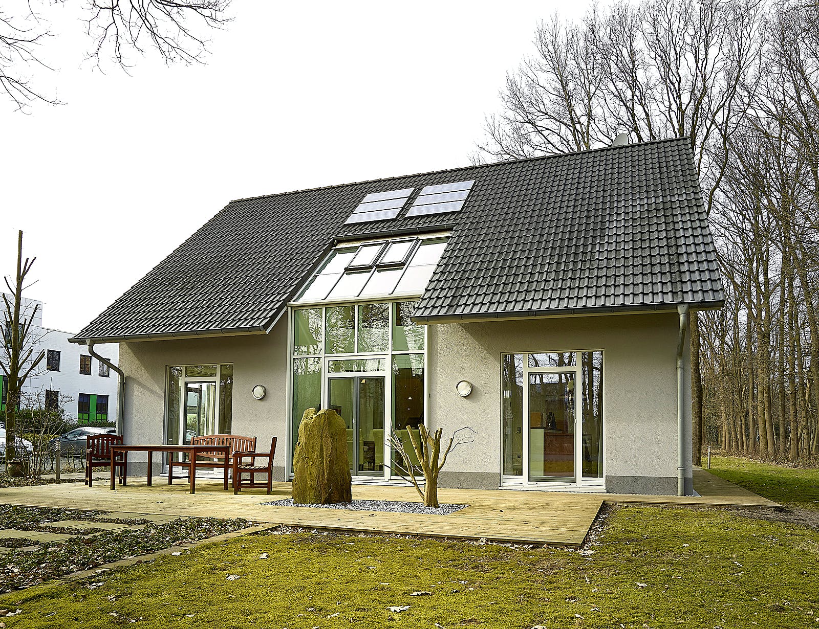 Fertighaus Svenja - MH Nordhorn von GUSSEK HAUS Schlüsselfertig ab 465000€, Satteldach-Klassiker Außenansicht 1