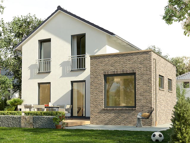 Massivhaus Aura 125 von Town & Country Haus Deutschland Schlüsselfertig ab 225690€, Satteldach-Klassiker Außenansicht 3