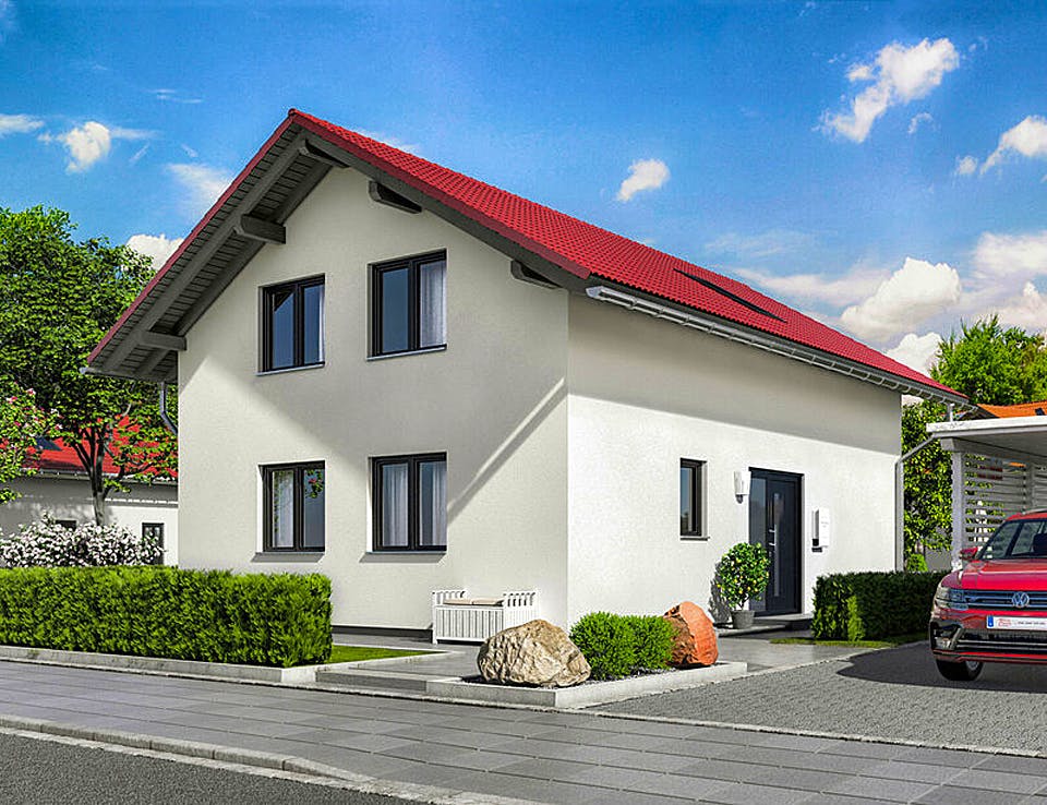 Massivhaus Bodensee 129 - Süd von Town & Country Haus Deutschland Schlüsselfertig ab 234150€, Außenansicht 2