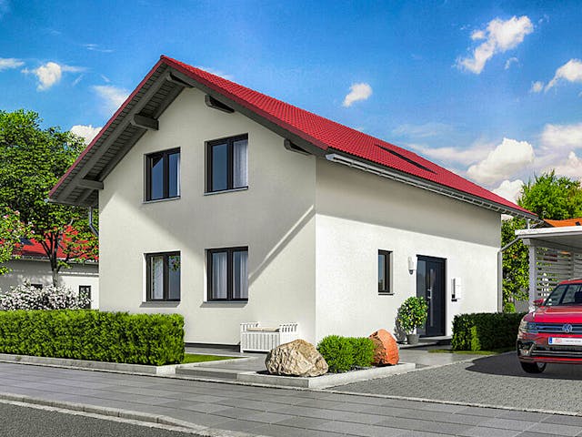 Massivhaus Bodensee 129 - Süd von Town & Country Haus Deutschland Schlüsselfertig ab 234150€, Außenansicht 2