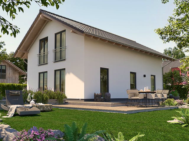 Massivhaus Bodensee 129 - Süd von Town & Country Haus Deutschland Schlüsselfertig ab 234150€, Außenansicht 3