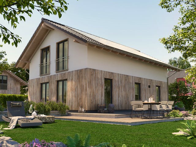 Massivhaus Bodensee 129 - Süd von Town & Country Haus Deutschland Schlüsselfertig ab 234150€, Außenansicht 5