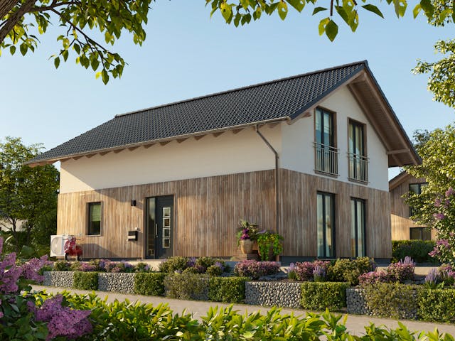Massivhaus Bodensee 129 - Süd von Town & Country Haus Deutschland Schlüsselfertig ab 234150€, Außenansicht 6