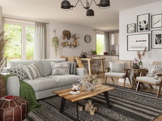 Massivhaus Bungalow 100 von Town & Country Haus Deutschland Schlüsselfertig ab 204350€, Bungalow Innenansicht 1