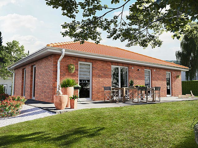 Massivhaus Bungalow 110 von Town & Country Haus Deutschland Schlüsselfertig ab 206090€, Bungalow Außenansicht 2