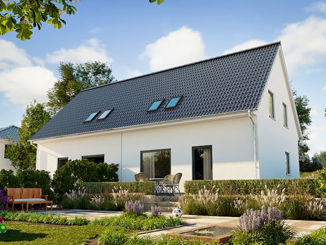 Massivhaus FürDich Doppelhaus von Town & Country Haus Deutschland Schlüsselfertig ab 177390€, Außenansicht 1