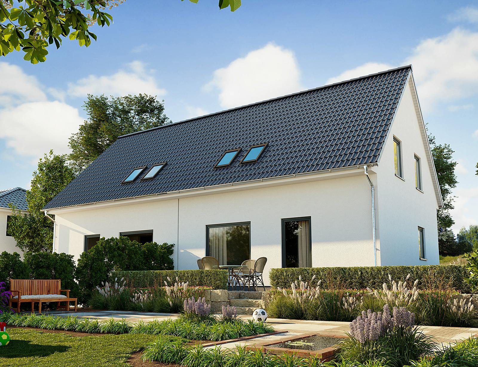 Massivhaus FürDich Doppelhaus von Town & Country Haus Deutschland Schlüsselfertig ab 166350€, Außenansicht 1