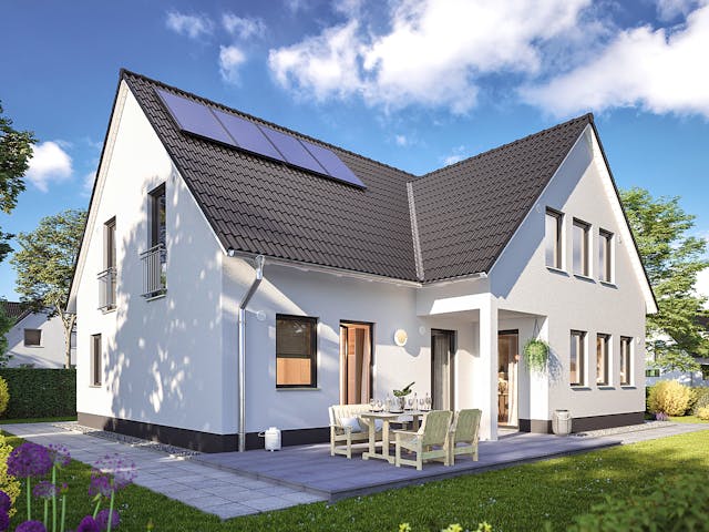 Massivhaus Domizil 192 von Town & Country Haus Deutschland Schlüsselfertig ab 364400€, Satteldach-Klassiker Außenansicht 1