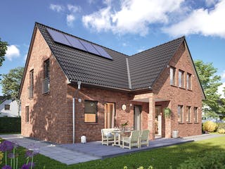 Massivhaus Domizil 192 von Town & Country Haus Deutschland Schlüsselfertig ab 349450€, Satteldach-Klassiker Außenansicht 2