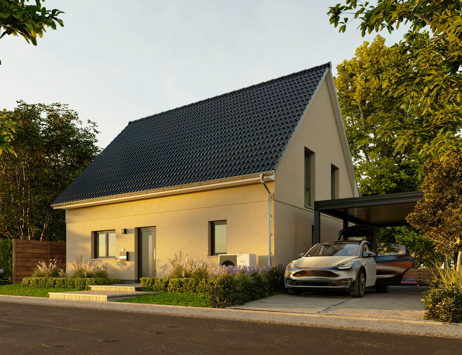 Massivhaus Edition Clever 138+ von Town & Country Haus Deutschland Schlüsselfertig ab 266250€, Außenansicht 2