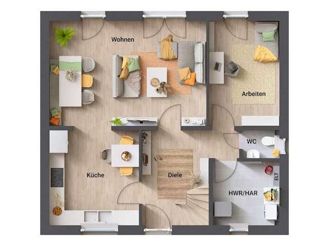 Massivhaus Edition Clever 138+ von Town & Country Haus Deutschland Schlüsselfertig ab 266250€, Grundriss 2