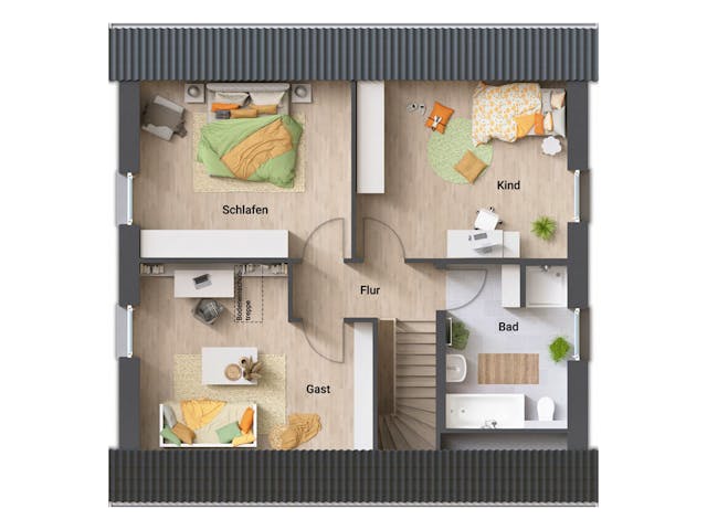 Massivhaus Edition Clever 138+ von Town & Country Haus Deutschland Schlüsselfertig ab 266250€, Grundriss 3