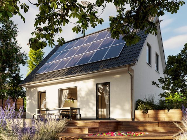 Massivhaus Flair 110 von Town & Country Haus Deutschland Schlüsselfertig ab 204690€, Satteldach-Klassiker Außenansicht 2