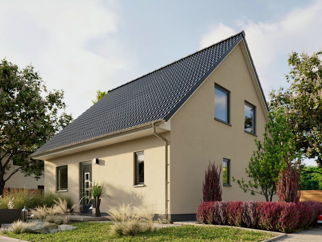 Massivhaus Flair 110 von Town & Country Haus Deutschland Schlüsselfertig ab 204690€, Satteldach-Klassiker Außenansicht 4