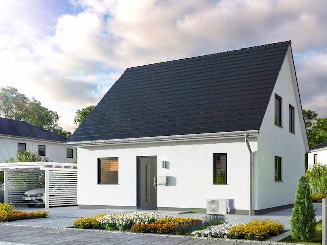 Massivhaus Flair 113 von Town & Country Haus Deutschland Schlüsselfertig ab 216750€, Satteldach-Klassiker Außenansicht 3