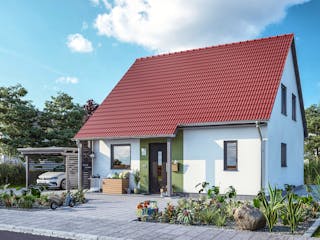 Massivhaus Flair 113 von Town & Country Haus Deutschland Schlüsselfertig ab 222850€, Satteldach-Klassiker Außenansicht 4