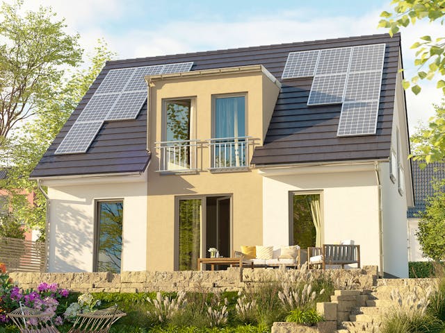 Massivhaus Flair 125 von Town & Country Haus Deutschland Schlüsselfertig ab 227650€, Satteldach-Klassiker Außenansicht 1