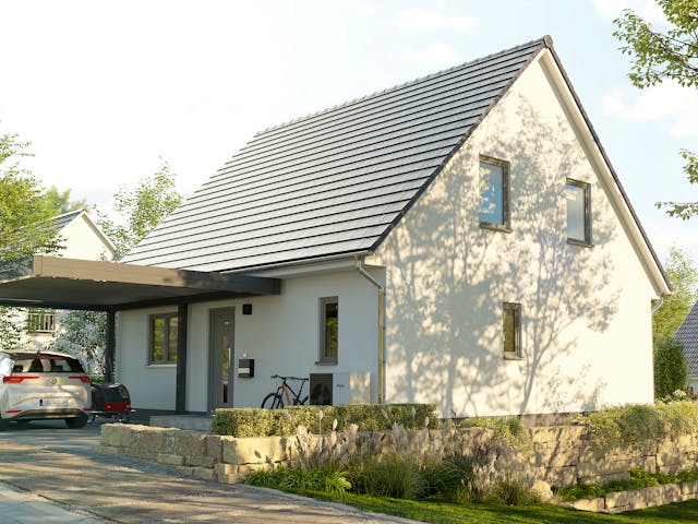 Massivhaus Flair 125 von Town & Country Haus Deutschland Schlüsselfertig ab 227650€, Satteldach-Klassiker Außenansicht 2