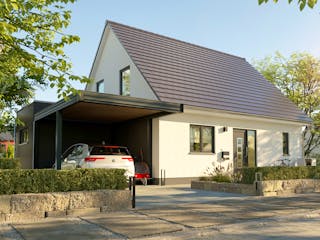 Massivhaus Flair 125 von Town & Country Haus Deutschland Schlüsselfertig ab 234050€, Satteldach-Klassiker Außenansicht 4