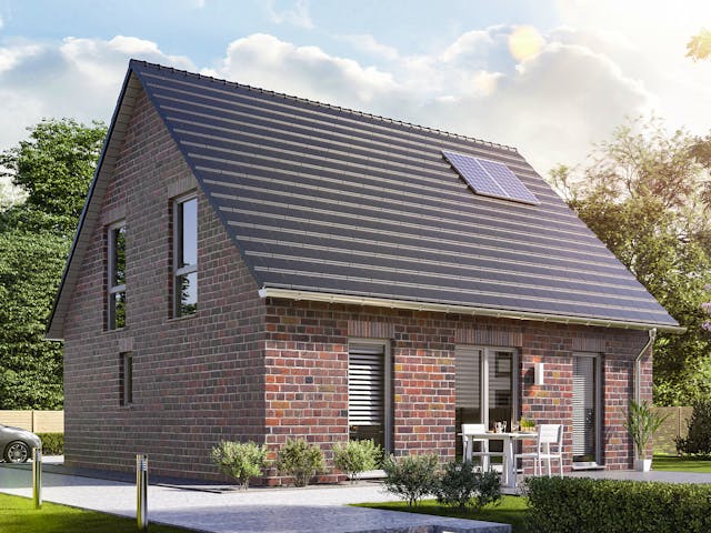 Massivhaus Flair 130 von Town & Country Haus Deutschland Schlüsselfertig ab 232700€, Satteldach-Klassiker Außenansicht 3