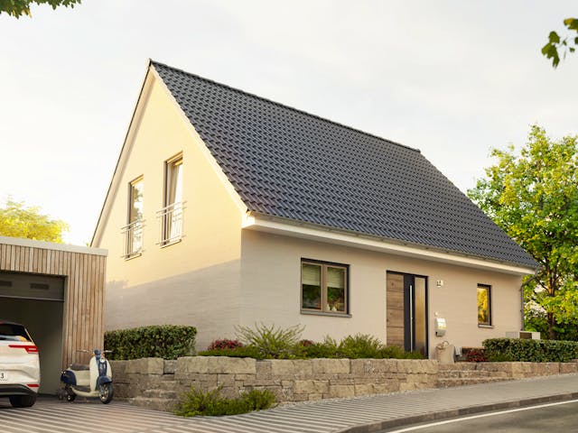 Massivhaus Flair 134 von Town & Country Haus Deutschland Schlüsselfertig ab 235590€, Satteldach-Klassiker Außenansicht 3