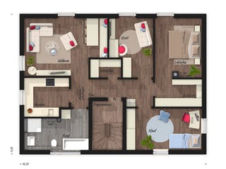 Massivhaus Stadthaus Flair 180 DUO von Town & Country Haus Deutschland Schlüsselfertig ab 333390€, Stadtvilla Grundriss 1