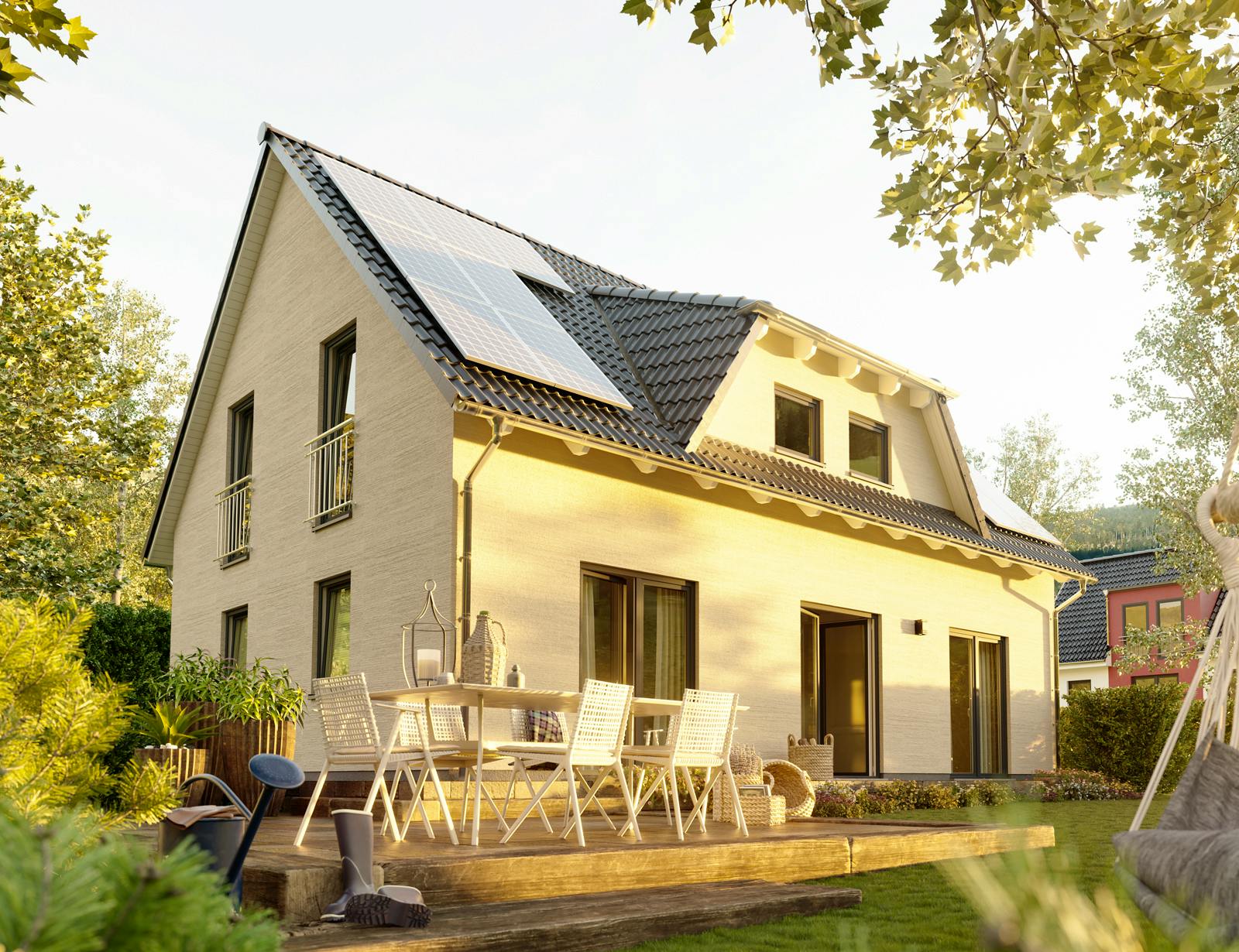 Massivhaus Landhaus 142 von Town & Country Haus Deutschland Schlüsselfertig ab 259950€, Satteldach-Klassiker Außenansicht 1