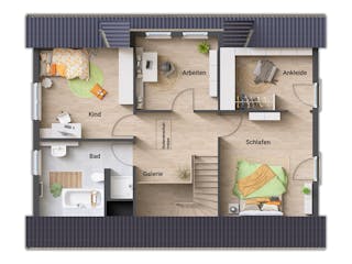 Massivhaus Landhaus 142 von Town & Country Haus Deutschland Schlüsselfertig ab 267250€, Satteldach-Klassiker Grundriss 3