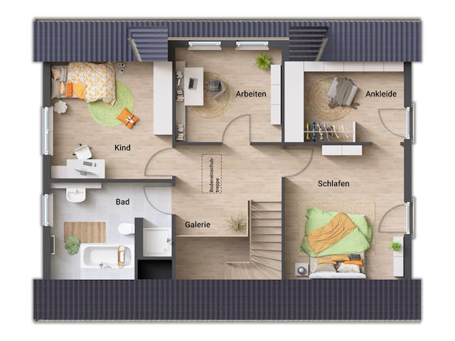 Massivhaus Landhaus 142 von Town & Country Haus Deutschland Schlüsselfertig ab 259950€, Satteldach-Klassiker Grundriss 3