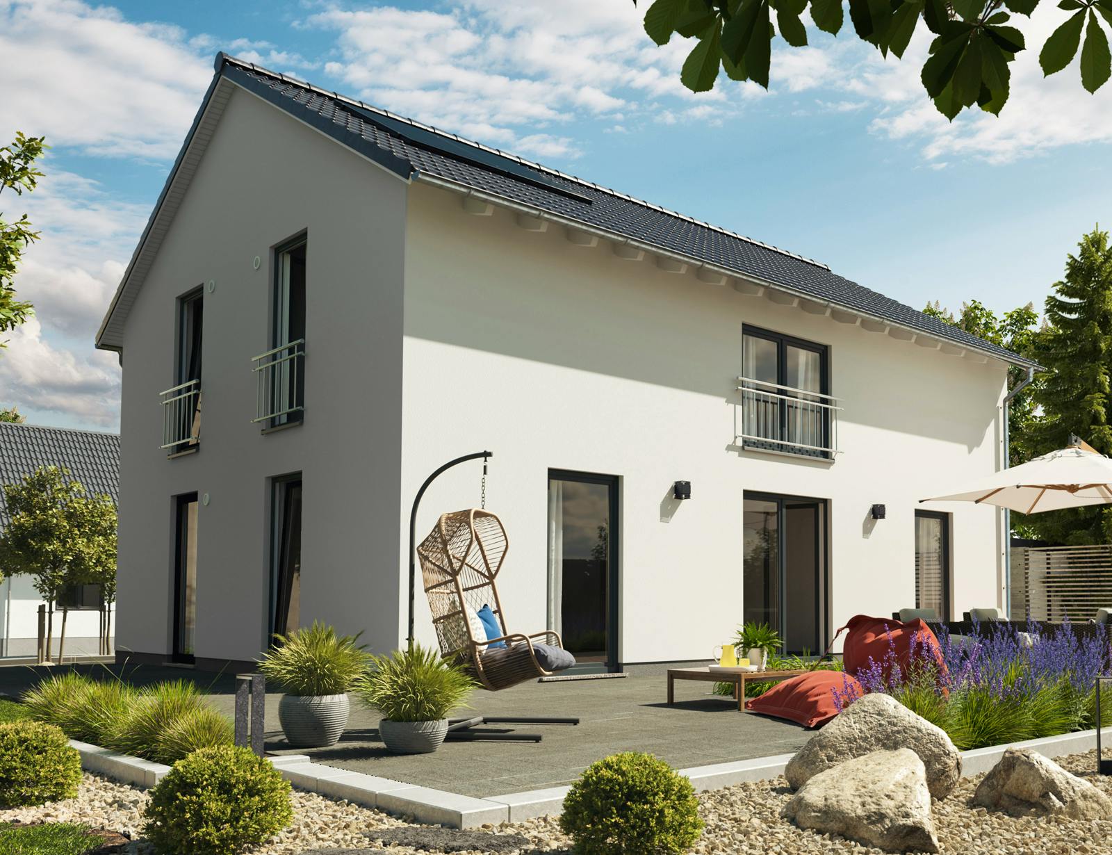 Massivhaus Landhaus 142 Modern von Town & Country Haus Deutschland Schlüsselfertig ab 259950€, Außenansicht 1