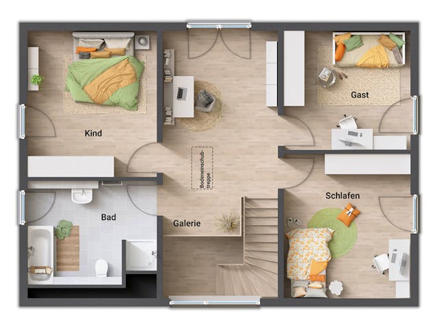 Massivhaus Landhaus 142 Modern von Town & Country Haus Deutschland Schlüsselfertig ab 259950€, Grundriss 2