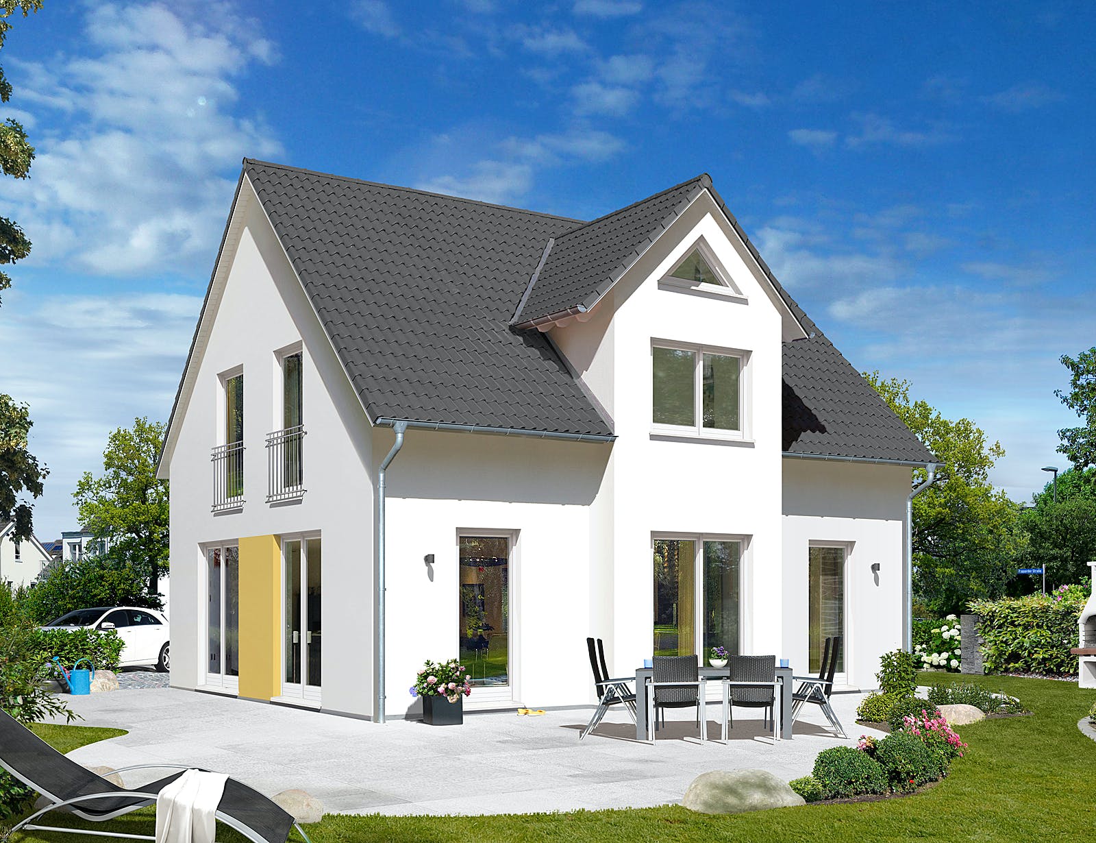 Massivhaus Lichthaus 121 von Town & Country Haus Deutschland Schlüsselfertig ab 230390€, Satteldach-Klassiker Außenansicht 1