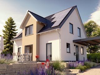 Massivhaus Lichthaus 121 von Town & Country Haus Deutschland Schlüsselfertig ab 236850€, Satteldach-Klassiker Außenansicht 1