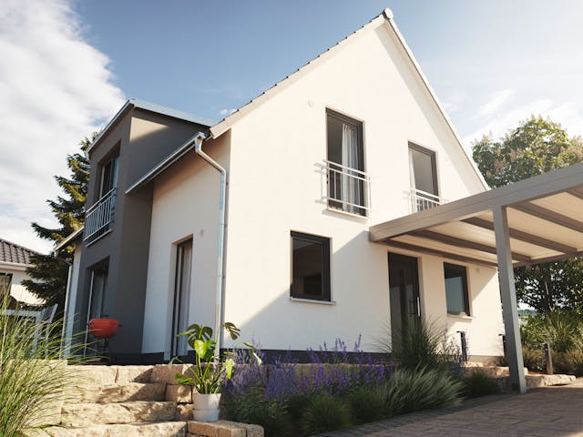 Massivhaus Lichthaus 121 von Town & Country Haus Deutschland Schlüsselfertig ab 230390€, Satteldach-Klassiker Außenansicht 3