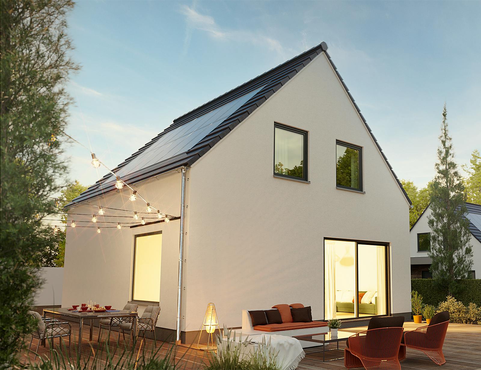 Massivhaus Raumwunder 100 von Town & Country Haus Deutschland Schlüsselfertig ab 198750€, Satteldach-Klassiker Außenansicht 1
